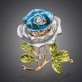 Fashion Womens Rhinestone Rose Flower Brooch Pin Wedding Party Jewelry Gifts