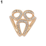 Rhinestone Garland Hoop Twine Brooch Silk Scarf Clip Buckle Holder Jewelry Gift