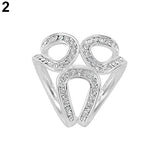 Rhinestone Garland Hoop Twine Brooch Silk Scarf Clip Buckle Holder Jewelry Gift