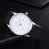 Men's Fashion Faux Leather Band Analog Quartz Date Business Wrist Watch Gift