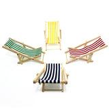 Stripes Mini Lounge Sand Chair Scene Model Doll House Accessories Miniature Toys