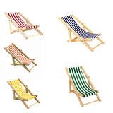 Stripes Mini Lounge Sand Chair Scene Model Doll House Accessories Miniature Toys