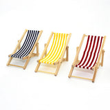 Stripes Mini Lounge Sand Chair Scene Model Doll House Accessories Miniature Toys