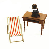 Stripes Mini Lounge Sand Chair Scene Model Doll House Accessories Miniature Toys
