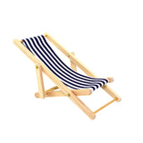 Stripes Mini Lounge Sand Chair Scene Model Doll House Accessories Miniature Toys
