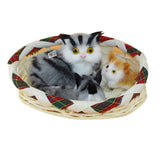 Cute Basket Cat Plush Toy Press Simulation Sound Animal Cute Doll Kids Xmas Gift