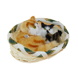 Cute Basket Cat Plush Toy Press Simulation Sound Animal Cute Doll Kids Xmas Gift
