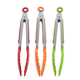 Salad BBQ Kitchen Food Serving Tongs Stainless Steel Nylon Kitchen Utensil Tool