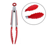 Salad BBQ Kitchen Food Serving Tongs Stainless Steel Nylon Kitchen Utensil Tool