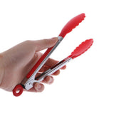 Salad BBQ Kitchen Food Serving Tongs Stainless Steel Nylon Kitchen Utensil Tool