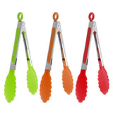 Salad BBQ Kitchen Food Serving Tongs Stainless Steel Nylon Kitchen Utensil Tool