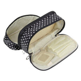 Travel Cosmetic Polka Dot Double Layers Makeup Toiletry Organizer Storage Bag