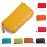 Men's Women's Fashion Faux Leather Zipper Purse Car Keys Wallet Card Holder