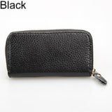 Men's Women's Fashion Faux Leather Zipper Purse Car Keys Wallet Card Holder