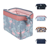 Fashion Flamingo Flower Print Makeup Brushes Holder Bag Pouch Portable Gift
