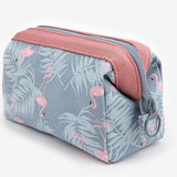Fashion Flamingo Flower Print Makeup Brushes Holder Bag Pouch Portable Gift