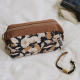 Fashion Flamingo Flower Print Makeup Brushes Holder Bag Pouch Portable Gift