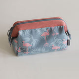 Fashion Flamingo Flower Print Makeup Brushes Holder Bag Pouch Portable Gift