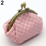 Women Fashion Rhombic Pattern Wallet Card Coin Purse Clutch Handbag Mini Bag