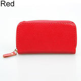 Men's Women's Fashion Faux Leather Zipper Purse Car Keys Wallet Card Holder