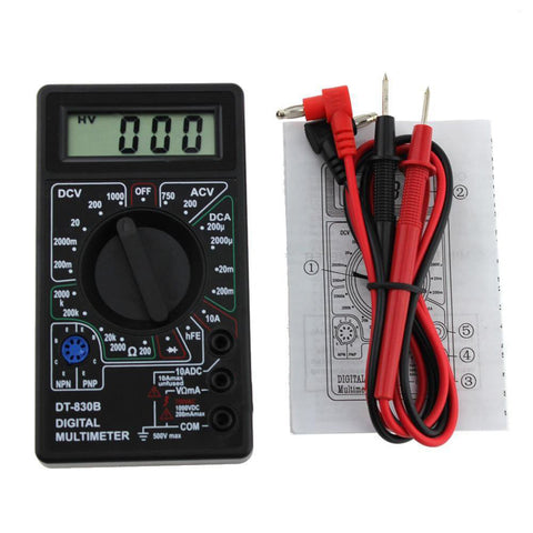 AC DC LCD Digital Meter Test Voltmeter Ammeter Ohmmeter Circuit Tester Multimeter - ENSEIGNE DENIS
