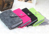 Vintage Women's Men's ID Credit Card Button Case Holder Wallet Organizer Gift