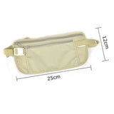 Women  Casual Sports Traveling Storage Zipper Waist Bag Pouch Money Waist Belt