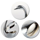 Creative Stainless Steel Fruit Food Fork Spoon Knife Cutlery Swan Base Holder