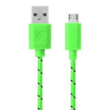 Charging cable data 1pc 2m braided 2.0 micro b cord sturdy fabric nylon extra long