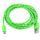 Charging cable data 1pc 2m braided 2.0 micro b cord sturdy fabric nylon extra long