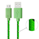 Charging cable data 1pc 2m braided 2.0 micro b cord sturdy fabric nylon extra long