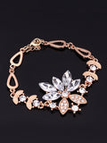 Rhinestone Necklace & Earrings & Bracelet & Ring