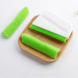 Window Frame Door Groove Kitchen Cleaning Brush Cleaner with 2 Replace Cloths