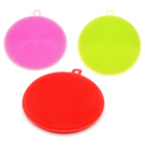 Soft Silicone Sponge Scrubber Kitchen Tool Fruit Dish Washing Household Cleaning