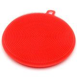 Soft Silicone Sponge Scrubber Kitchen Tool Fruit Dish Washing Household Cleaning