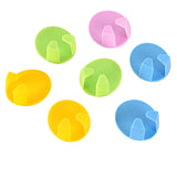 2Pcs Home Appliance Office Wall Adhesive Plastic Power Plug Holder Hanger Hook