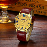 Classic Men Business Faux Leather Band Quartz Luxury Analog Sports Wrist Watch