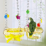 Bird Toy Sling Chain Hand Knitting Hammock Climbing Biting Pet Hanging Basket