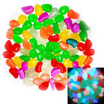 10Pcs Glow in the Dark Pebbles Artificial Stone Walkway Aquarium Fish Tank Decor