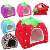 Strawberry Pet Dog Cat Puppy Warm Bed Mat Soft House Cushion Pad Kennel Basket