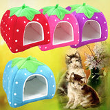 Strawberry Pet Dog Cat Puppy Warm Bed Mat Soft House Cushion Pad Kennel Basket