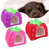 Strawberry Pet Dog Cat Puppy Warm Bed Mat Soft House Cushion Pad Kennel Basket