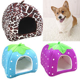 Strawberry Pet Dog Cat Puppy Warm Bed Mat Soft House Cushion Pad Kennel Basket