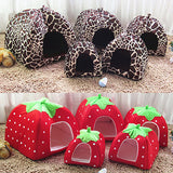Strawberry Pet Dog Cat Puppy Warm Bed Mat Soft House Cushion Pad Kennel Basket