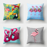 Cute Flamingo Print Pillow Case Waist Throw Cushion Cover Bedroom Decor