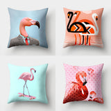 Cute Flamingo Print Pillow Case Waist Throw Cushion Cover Bedroom Decor