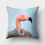 Cute Flamingo Print Pillow Case Waist Throw Cushion Cover Bedroom Decor