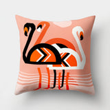 Cute Flamingo Print Pillow Case Waist Throw Cushion Cover Bedroom Decor