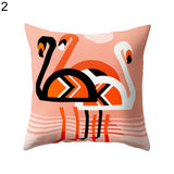 Cute Flamingo Print Pillow Case Waist Throw Cushion Cover Bedroom Decor