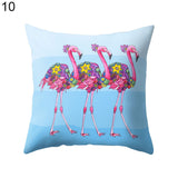 Cute Flamingo Print Pillow Case Waist Throw Cushion Cover Bedroom Decor